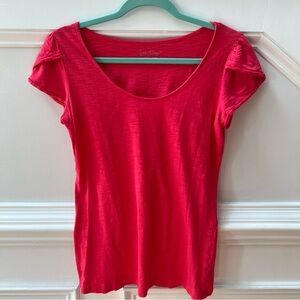 Lilly Pulitzer Bright Pink Short Sleeve Scoop Neck Tee